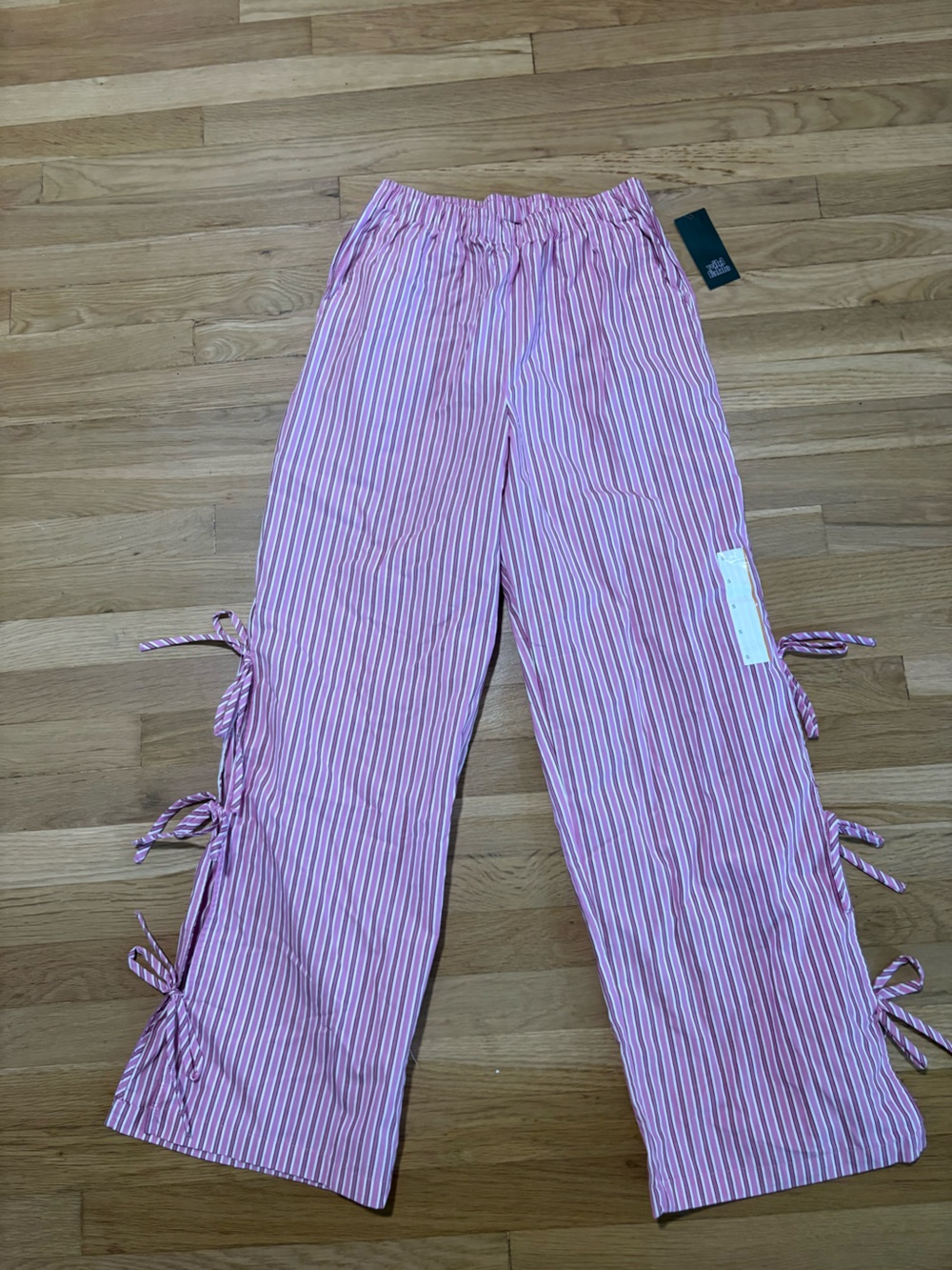 NWT Wild Fable Striped Pink Tie-Waist Lounge Pants